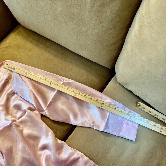 Susan Graver  Blouse Soft Pink Charmeuse Button Front Better than Real Silk - Picture 11 of 15